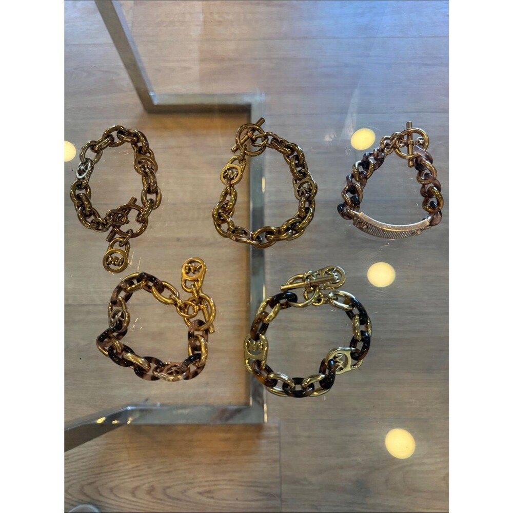 Michael Kors 5 Gold-Tone Chain Link Bracelet